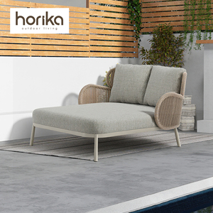 Guangdong lusso all'aperto corda lettino prendisole Patio lettino prendisole Design moderno doppio lettino a bordo piscina - Product Image 2