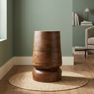 Tabouret en bois artisanal à motif animalier - Design moderne du milieu du siècle - Marron |   Utilisation en extérieur, vente en gros OEM - Product Image 2
