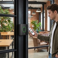 A34 Kontrol Akses Pintu Pembaca Kartu NFC Pemindai Barcode QR WiFi RS485 Wiegand untuk Hotel Gedung Perkantoran