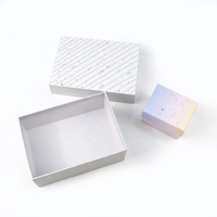 Boîte cadeau de luxe personnalisée en gros avec motif doré et boîte intérieure rose-violet dégradé, emballage texturé haut de gamme