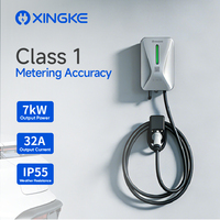 Station de recharge domestique pour VE Xingke X8 Compact 7kW, format A4, gain de place, Wallbox Argent Étoilé