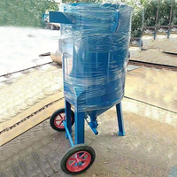 Petite machine de sablage mobile, machine de sablage pour l'élimination de la rouille des structures en acier, équipement de sablage portatif 200L