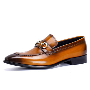 Chaussures en cuir décontractées, chaussures habillées décontractées pour hommes, mocassins en cuir véritable à bout pointu pour hommes, chaussures pour hommes fabriquées à la main - Product Image 5