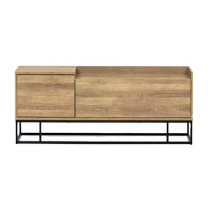 Modern Creative Side <b>Table</b> with <b>Iron</b> and Wood Structure, Height Adjustable Coffee <b>Table</b> (Living Room Category) - Product Image 3