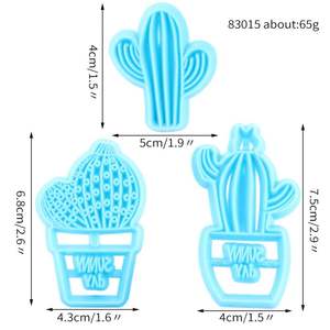 <span class=keywords><strong>Cactus</strong></span> Moules à Fondant <span class=keywords><strong>Emporte</strong></span>-pièce En Pot Plante Gâteau Décoration Outils Mourir Biscuit Sugarcraft Moules - Product Image 5