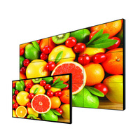 Mur vidéo LCD 55 pouces le plus populaire, 0,88 mm, 1,7 mm, 3,5 mm, affichage 2x2, écran TV large LED intérieur, mur vidéo 3x3, signalisation numérique pour