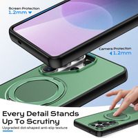 Funda Protectora Magnética 2 en 1 de TPU+PC con 360 Grados de Protección °   Soporte de Anillo Giratorio con Cobertura Total para Samsung Galaxy S26 S25 S24 Ultra