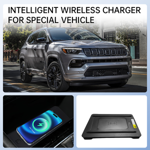 CARSOUL 15W pour chargeur de voiture sans fil, installation sans perte d'efficacité, charge rapide, mains libres, Jeep Compass 2020-2023 - Product Image 6