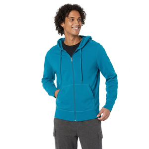 100% Cotton Full Zipper Street <b>Sun</b> Fade Zip up Hoodies With Custom Printed Logo Loose Fit Drop Shoulder Hoodies for Men - Product Image 1