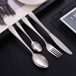 DZ1010B 304 Stainless Steel Flatware <b>Set</b> Steak <b>Knife</b> Fork Spoon Dishwasher Safe For Catering Homes Solid Color - Product Image 2