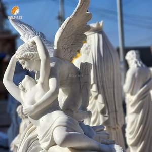 Statue de <span class=keywords><strong>Psyche</strong></span> <span class=keywords><strong>et</strong></span> de <span class=keywords><strong>Cupidon</strong></span> grandeur nature en marbre, sculpture décorative antique en pierre naturelle pour amoureux, à vendre - Product Image 4