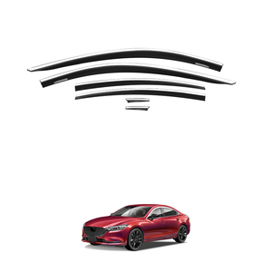 Accesorios <span class=keywords><strong>Auto</strong></span> Vent Visors Window Black con Deflector <span class=keywords><strong>de</strong></span> acero inoxidable Rain Sun <span class=keywords><strong>Protector</strong></span> para MAZDA 6 Atenza 2013-2024 - Product Image 4