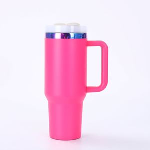 Gourde isotherme personnalisée pour voiture avec paille, 40 oz, en acier inoxydable, pour l'extérieur, maintien au chaud toute la journée - Product Image 3
