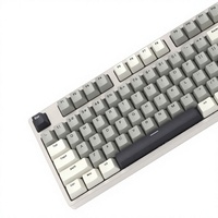 Clavier mécanique filaire USB gris fonctionnel avec interrupteurs silencieux rétroéclairés 108 touches pour le jeu et le bureau