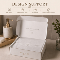 Boîtes d'expédition en carton ondulé blanc avec logo personnalisé, gaufrage, revêtement UV, pelliculage mat pour emballage cosmétique, recyclables