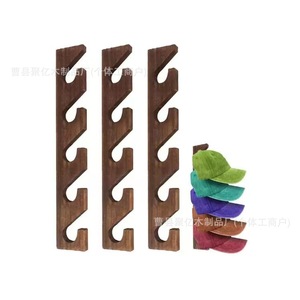 Wooden Hat Rack Wall Mounted 5 <b>Hooks</b> 15.35inch Solid <b>Wood</b> <b>Coat</b> Rack For Bedroom Wardrobe Door Storage Organizer - Product Image 3