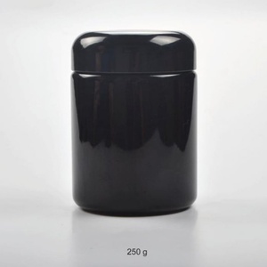 Frascos de Vidrio Violeta de Boca Ancha de 8oz 250ml para Crema Facial Cosmética, Frascos de Vidrio Negro de 2 Oz 4 Oz 8 Oz 5g 10g 15g 30g 100g 150g 250g - Product Image 1