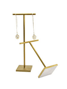 Jinsky ต่างหูโลหะสีทองแบบตั้งโชว์ต่างหูแบบเหล็กสแตนเลส - Product Image 6