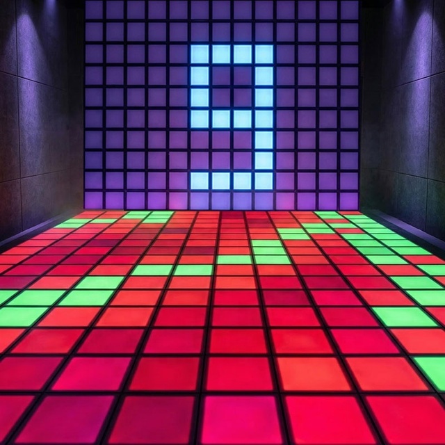 Interactive Game Grid Led Floor Led Grid Game-sensing Floor Tiles for Indoor Shopping Mall Amusement Park Team Building