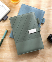 Personnalisable A5 couverture rigide en cuir bureau bloc-notes épaissi affaires cahier fil couture Logo personnalisé page intérieure conception Simple