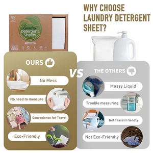 SANYUAN Usine OEM, bandes de lessive de sécurité, tablettes, détergent pour bébé, papier détergent sain, feuilles de lavage - Product Image 6