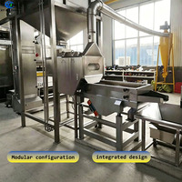 Machine à torréfier et blanchir les cacahuètes à haut rendement (1000-2000 kg/h) avec contrôle PLC et éplucheur de cacahuètes séparé