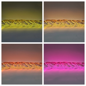 Three Line Iridescence 24V 8mm PCB 10W/M 360LED/M Digital <b>RGB</b> LED COB Strip Light Copper Core Dimmable Lighting - Product Image 3
