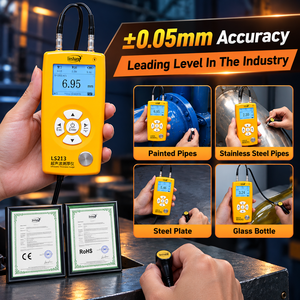 Portable LS213 Digital Metal Wall Thickness Meter with 5MHz Probe mm/inch Units and ±<b>2</b>% Accuracy - Product Image 5