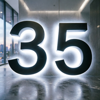 Enseigne Led Lettre Lumineuse Numéro de Maison Extérieur en Acier Inoxydable à Prix Bon Marché