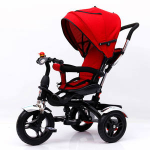 Vente en gros tricycle pour bébé/vélo tricycle pour enfants 4 en 1/vélo pour enfants/tricycle pour poussette 4 en 1 pour bébé à rotation de 360 avec poignée de poussée - Product Image 4