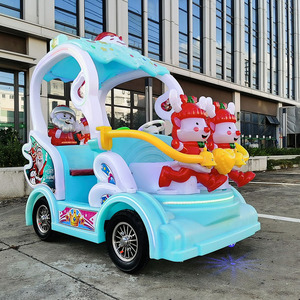 Coche de Juguete Eléctrico Doble para Niños, con Batería, Luminoso, para Exteriores, Tipo Parque de Atracciones, con Parachoques - Product Image 5