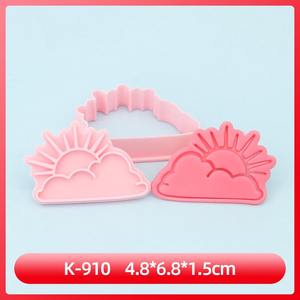 Ensemble de découpoirs à biscuits 3D sur le thème météo : Tornade, Éclair, Neige, Dessins animés, Tampons à pâte à modeler DIY - Product Image 6