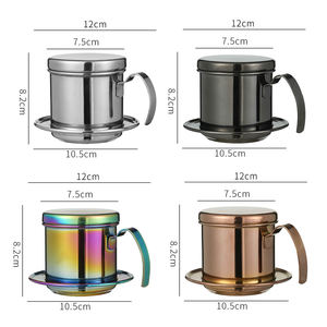 Tasse à café goutte à goutte <span class=keywords><strong>lavable</strong></span> de remplacement en acier inoxydable 304, réutilisable, portable, filtres à café, cafetière - Product Image 6