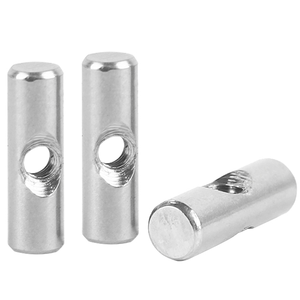 M6 M8 Gavanizing Fente Deux Trous Baril Raccords De Meubles Joint Connecteur Cylindre Croix Insert Écrou - Product Image 4