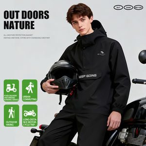 Ensemble imperméable classique pour adultes <span class=keywords><strong>en</strong></span> polyester pongé, avec logo personnalisé, unisexe, à capuche, léger, réutilisable, imperméable - Product Image 1