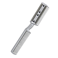Rasoir à poils pour animaux de compagnie professionnel, peigne en plastique, tondeuse pour chiens et chats avec 2 lames métalliques pour un toilettage sûr, fournitures pour animaux de compagnie