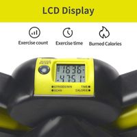Appareil d'exercice RS Twist Stepper avec bandes de résistance, compteur LCD, step climber hydraulique portable pour entraînement complet du corps à domicile