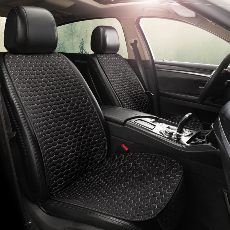 Льняная подушка для автомобильного сиденья, удобная дышащая сетка, впитывающая пот, универсальный чехол для автомобильного сиденья Four Seasons