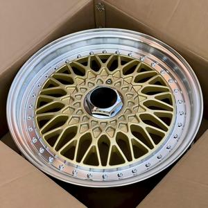 Nuevas Llantas de Aleación de Aluminio Fundido por Flujo de 15 Pulgadas en Negro Dorado, Llantas de Aleación con PCD 4/100 Aptas para Subaru Estilo RS - Product Image 2