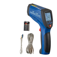 Thermomètre infrarouge CEM DS 50:1 - Pistolet thermique - Plage de température de -58F à 2192F - Émissivité réglable - Double laser - Utilisation CVC - Cuisine - 0,15S
