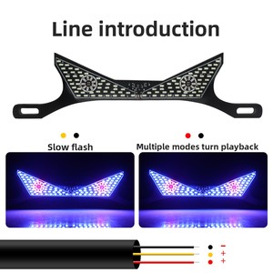 LKT, luces decorativas universales para coche, Ojo <span class=keywords><strong>del</strong></span> <span class=keywords><strong>diablo</strong></span> transfronterizo, tornillo para matrícula de motocicleta modificado, semicírculo, triángulo intermitente - Product Image 6