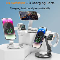 Nouveau chargeur sans fil rapide 3-en-1 15W avec base en alliage d'aluminium certifié CE pour téléphone, montre et écouteurs