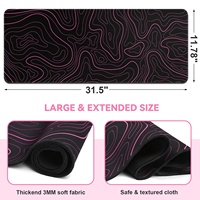 Tapis de souris de jeu en caoutchouc avec repose-poignet, antidérapant, taille personnalisée pour ordinateur, PC, bureau, maison
