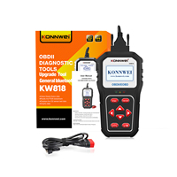 Lecteur de code de diagnostic automobile KONNWEI KW818, mise à jour en ligne gratuite, diagnostic intelligent des voitures