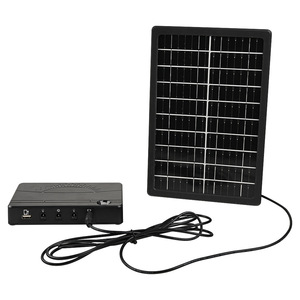 Solar Powered Lighting Fan System 12V DC With Three <b>Lights</b> And Fan For Outdoor Camping - Product Image 1