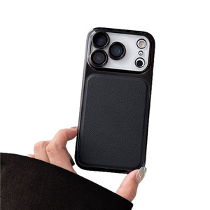 Funda Ultrafina de Cuero para iPhone 17 Pro Max, Protectora y Resistente a Impactos, en Colores Marrón, Naranja, Blanco, Negro y Gris - Product Image 5