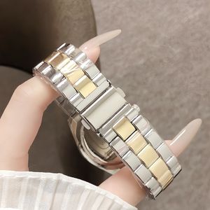 Montre à quartz ronde en or pour femme Contena avec lunette en cristal, cadran analogique, bracelet en acier inoxydable, montre élégante et luxueuse - Product Image 6