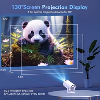 Projecteur portable HY300Pro 290 ANSI Android 14 avec double WiFi 6, BT 5.4, décodage 4K/8K, correction automatique de la distorsion trapézoïdale, écran 130 pouces, commande en gros