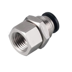 ข้อต่อสายลมแบบเสียบเร็ว ขนาด 1/8'' 1/4'' 3/8'' 1/2'' PMF แบบติดผนัง ตัวเมีย ตรง สำหรับท่อลม ขนาด M12 M14 M16 M18 M20 - Product Image 2