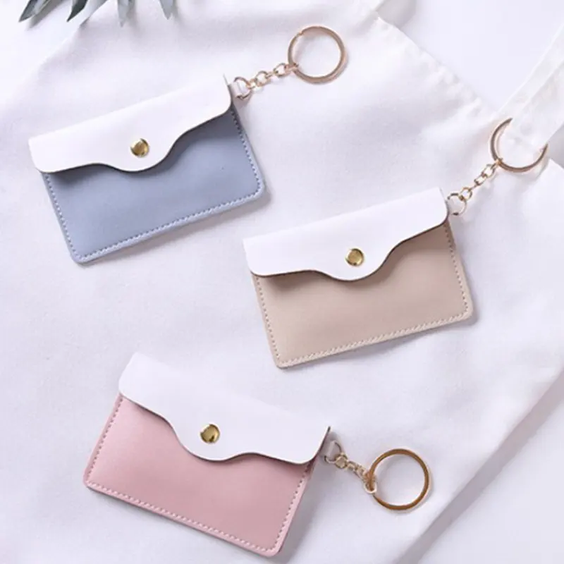 Small Korea Style Women Handbag Purse PU Leather Fashion Keychain Card Holder Wallet